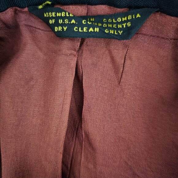 Austin Manor Tailored Single Breasted Notched Collar Midnight Navy Blazer Jacket - Picture 2 of 8